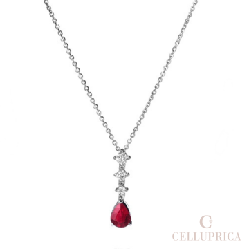COLLANA A GOCCIA RUBINO...